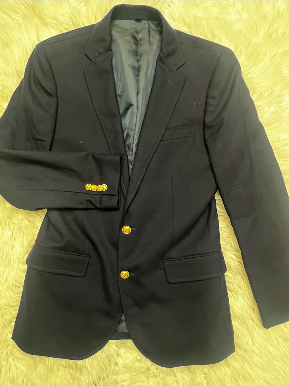 J. Crew Black Sport Coat Thompson with Gold Buttons
